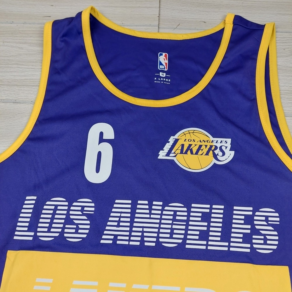 NBA Los Angeles Lakers Jersey Mens XL Purple LeBron James 6 Basketball Tank Top